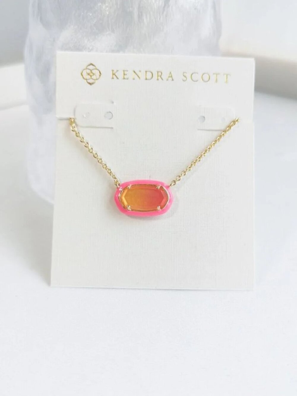 Kendra Scott Elisa Enamel Framed Gold Necklace